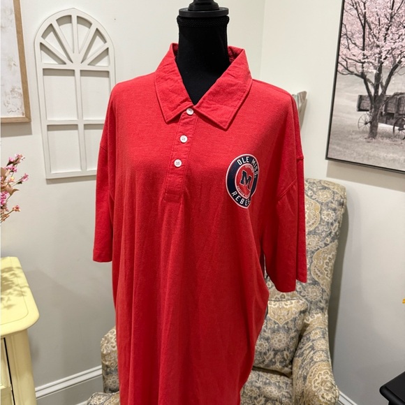 Ole Miss Pro Edge Red Polo Shirt - Picture 1 of 8